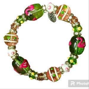 Bracelet with Glassbeads &Rhinestones